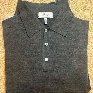 Brioni Dark Gray Polo Shirt